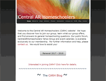 Tablet Screenshot of centralarhomeschoolers.org